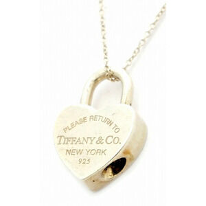 TIFFANYCo Tiffany to Heart Lock Pendant Necklace Chain Silver